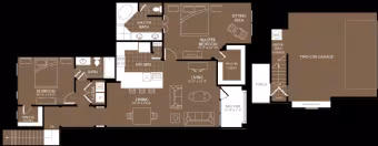 2 Bed/2 Bath with Garage 3001 floor plan